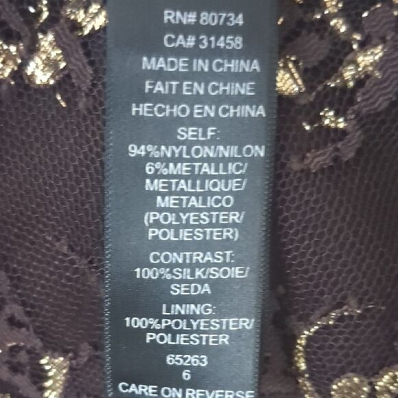 BCBG Paris Silk Slip Dress 6 Black Mesh Witchy Whimseygoth Midi Dress NWT - Picture 10 of 11